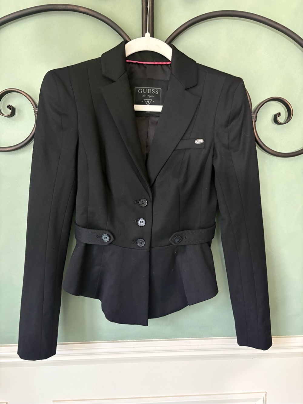 GUESS Black Women's Fitted Blazer Jacket